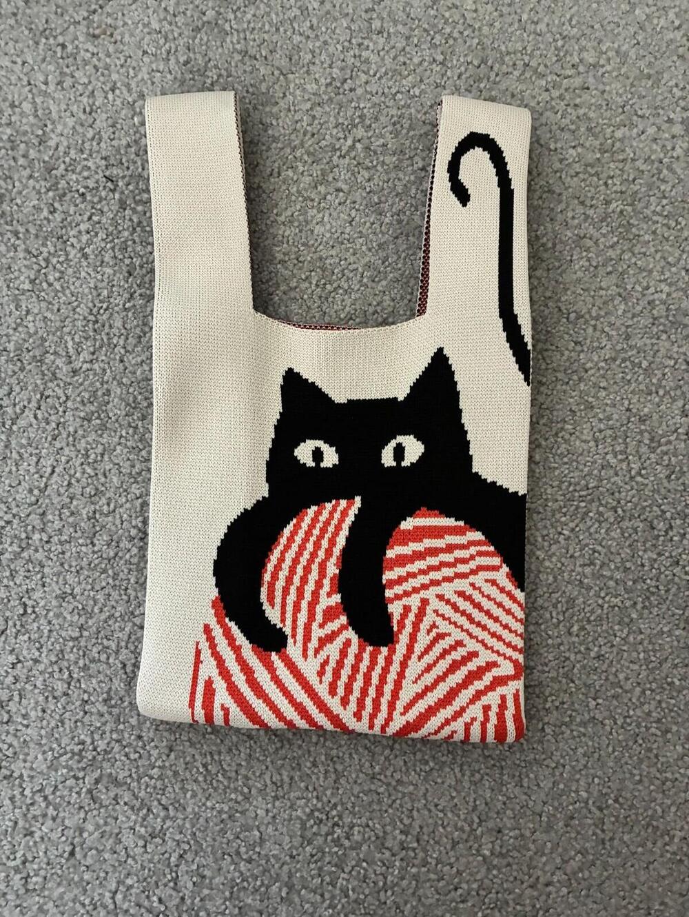 Black cat handbag